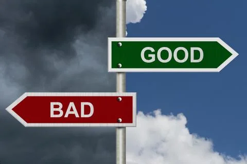 Good versus bad Illustrazione stock