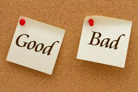 Good versus bad Illustrazione stock