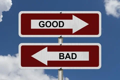 Good versus bad Stock Illustration