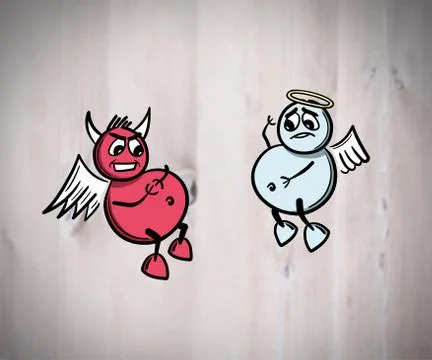 Good versus evil concept vector Stock Illustration
