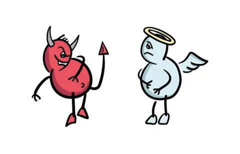 Good versus evil concept vector Stock Illustration