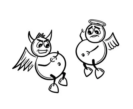 Good versus evil concept vector Stock Illustration