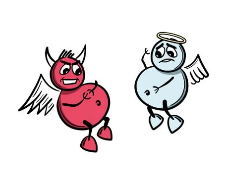 Good versus evil concept vector Stock Illustration