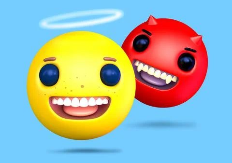 Good versus evil Stock Illustration