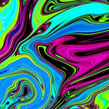GOOD VIBES ABSTRACT OILY PATTERN Stock Illustration