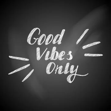 Good vibes chalk Stock Illustration