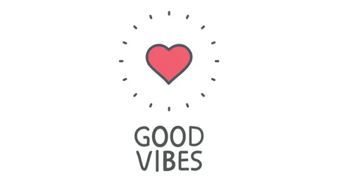 GOOD VIBES concept animation.4K motion animation. Stock Footage 293693505