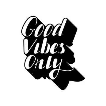 Good vibes only lettering. Stock Illustration