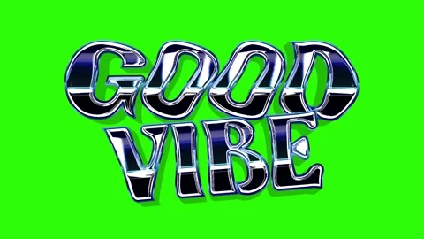 Good vibes sign looping animation on green background Stock Footage 340455340