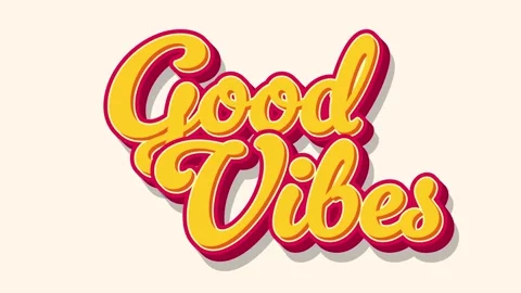Good vibes sign looping animation on white background Stock Footage 342280335