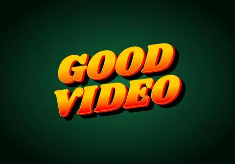 Good video. Text effect in eye catching color with 3D look effect Stockillustratie