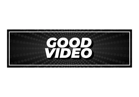 Good video. Text effect in eye catching color with 3D look effect Illustrazione stock