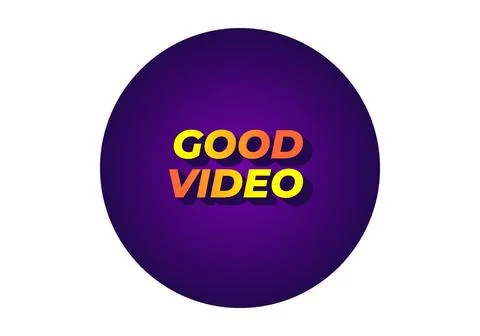 Good video. Text effect in eye catching color with 3D look effect Illustrazione stock