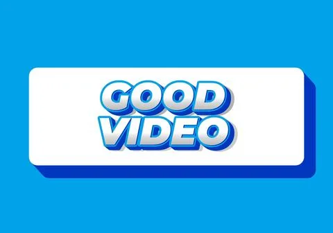 Good video. Text effect in eye catching color with 3D look effect イラスト素材