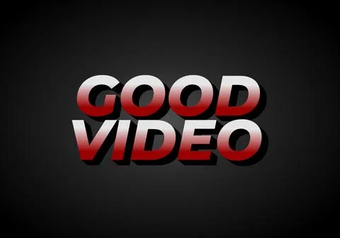 Good video. Text effect in eye catching color with 3D look effect イラスト素材