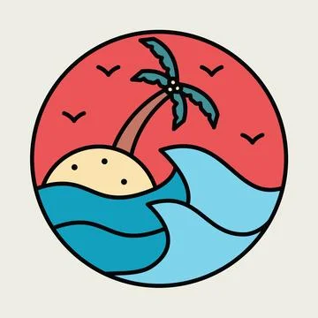 Good waves graphic illustration vector art t-shirt design Illustrazione stock