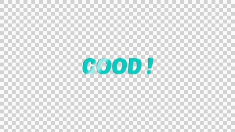 Good word text with shine effect image on transparent background. Stock Illustration