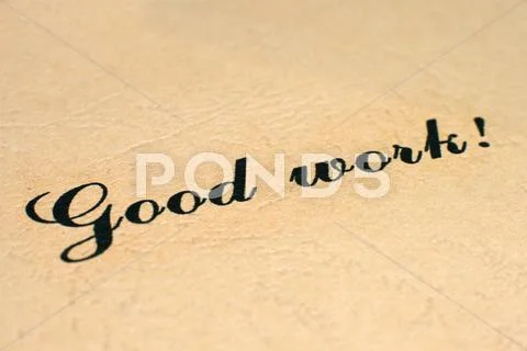 Good work Stock Illustration