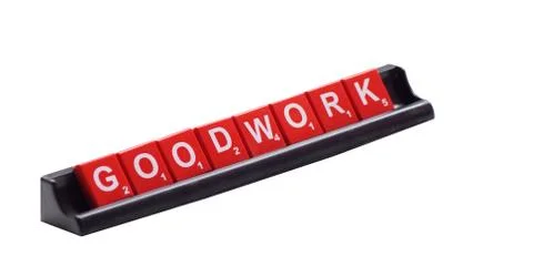 Good work word Fotos de archivo