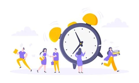 Good working time or effective time management business concept. Illustrazione stock