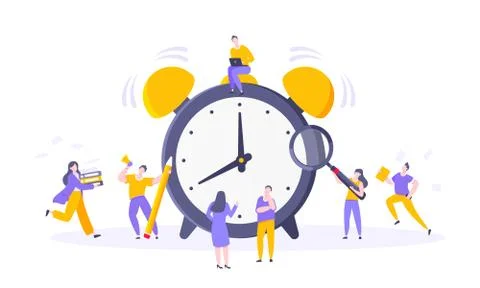 Good working time or effective time management business concept. Stock Illustration