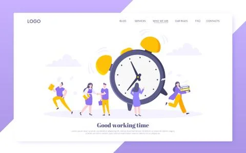 Good working time or effective time management business concept. Stock Illustration