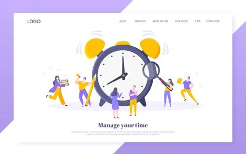 Good working time or effective time management business concept. Stock Illustration
