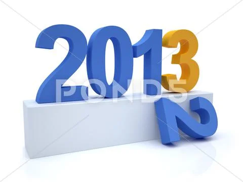 Goodbye 2012 hello 2013 Stock Illustration