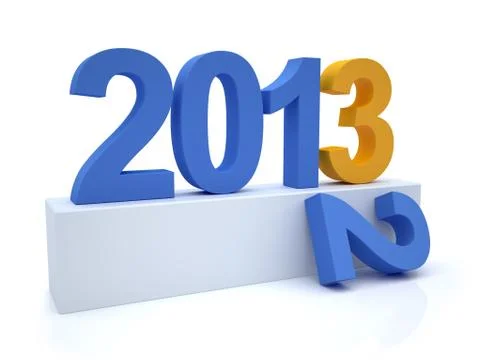 Goodbye 2012 hello 2013 Stock Illustration