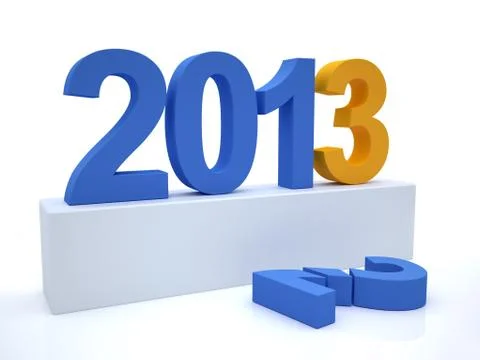 Goodbye 2012 hello 2013 Stock Illustration