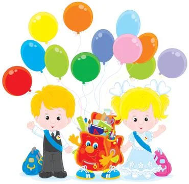 Goodbye kindergarten Stock Illustration