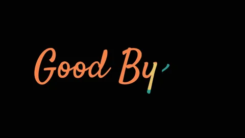 GoodBye - Lettering Animated 4k Resolution with 3 layer color Stock Footage 163484589