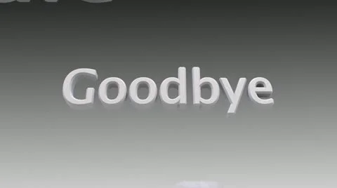 Goodbye in many International Languages Stockbeeldmateriaal 12660667