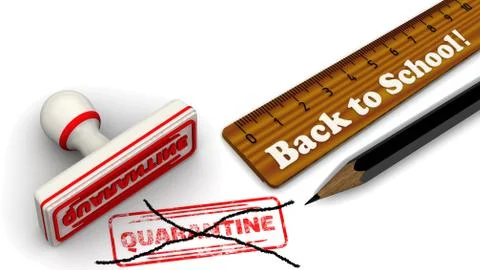 Goodbye quarantine, hello school! 스톡 일러스트