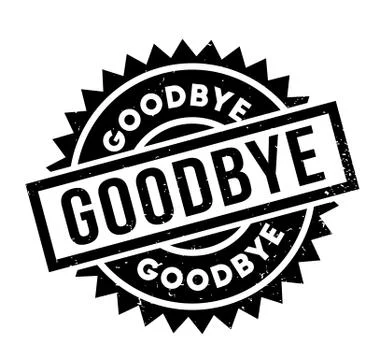 Goodbye rubber stamp Stock Illustration