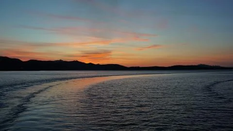 Goodbye Sardinia.  库存照片