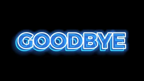 GOODBYE SEE YOU AGAIN - Text animation 스톡 동영상 259940701