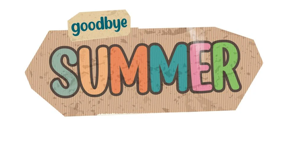 Goodbye summer vector typography banner illustration. Colorful Goodbye summer Stock Illustration