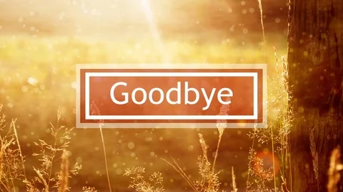 Goodbye Text And Tall Grass Background Stock Footage 71281662