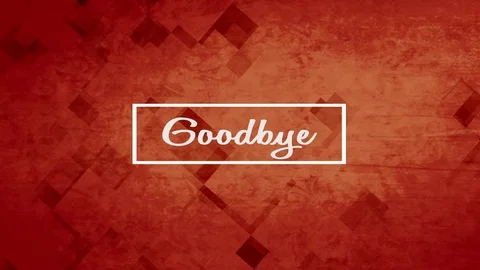Goodbye Text with Grunge Shapes Stock Footage 78809299