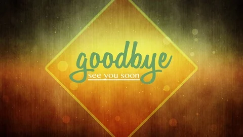 Goodbye Title Background Stock Footage 73185977