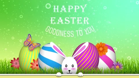 Goodness to you and happy easter greetings on beautiful blur background Stock Footage 268469732