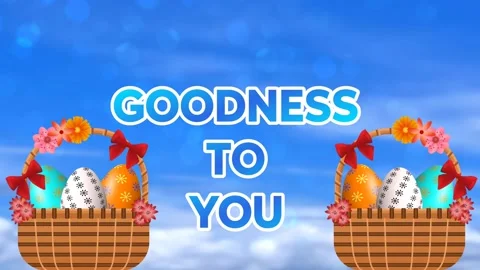Goodness to you greetings for Easter holiday Stock Footage 234111237