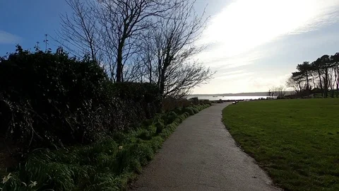 Goodrington, Devon: Roundhead park and zigzag cliff garden (TIMELAPSE, NO AUDIO) Stock Footage 124641740