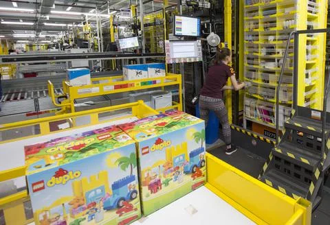 Goods Being Sorted Before Processing At The New High Tech Robotics Area For Chri Stock Photos