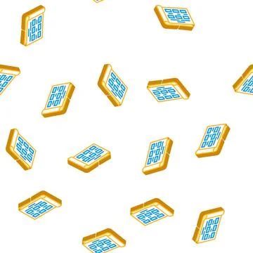 Goods catalog isometric icon seamless pattern sign 库存插图