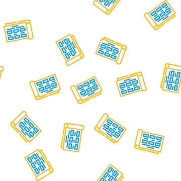 Goods catalog vector seamless pattern line 库存插图