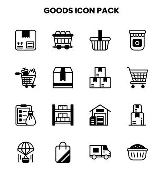 Goods DuoTone Bundle Icons Pack イラスト素材
