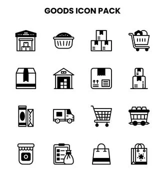 Goods DuoTone Icons Pack Stock Illustration