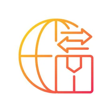 Goods import and export gradient linear vector icon Stock-Illustration